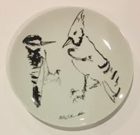 Woodpecker & Blue Jay Plate                                            by Billy Sullivan